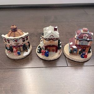 Crystal falls Christmas village small decorative buildings